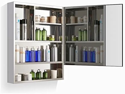 Armário de remédios para banheiro em aço inoxidável, para uso em ambientes úmidos/seco espelho
