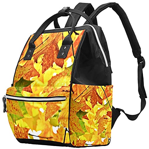 Folhas de outono Sacos de fraldas Backpack Mummy Mackp Macks de grande capacidade Bolsa de enfermagem