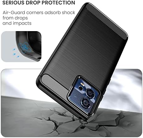 Dretal para Motorola Moro Edge 30 Caso de fusão, com protetor de tela de vidro temperado, absorção