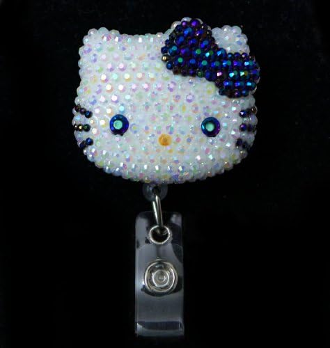 Lovekitty 3D Cutie Blinged Out Kitty inspirado shinestone Ratch Reel/Name Badges/Id Badge titular