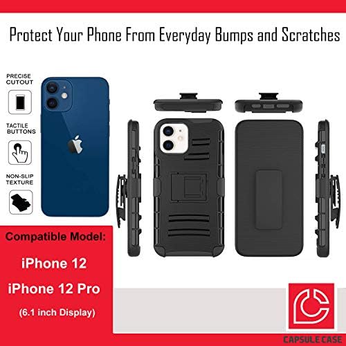 Ohiya Case Compatível com o iPhone 12 [Proteção militar Proteção à prova de choque para o coldre