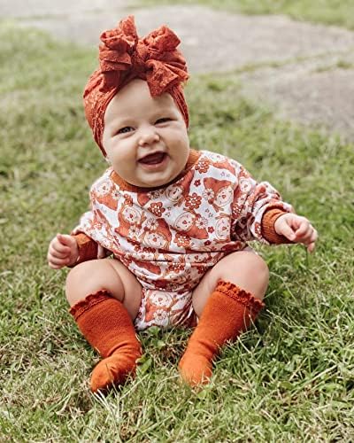 Recém -nascidos meninas de outono roupas de manga comprida macacão floral romance roupa de cabeça