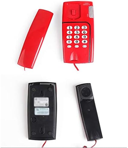 Telefone de parede vermelha de XJJZs, Intuição em casa, telefonia de parede única montada na parede com uma