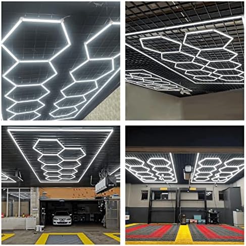 Luz de garagem LED hexagonal, luz industrial de alto brilho de 6500k, alta energia de economia de energia LED LIGHT