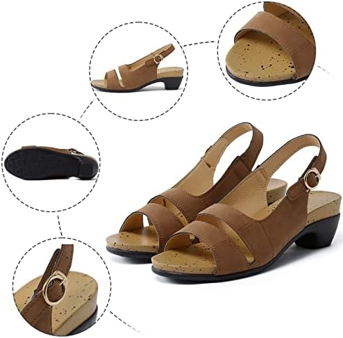 Sandálias de cunha feminina de Gufesf, mulheres sandálias elegantes de cunha confortáveis ​​de pé