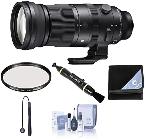 Sigma 150-600mm f/5-6,3 DG DN OS Sports Lens para Sony E, pacote com filtro UV Hoya 95mm, embrulho