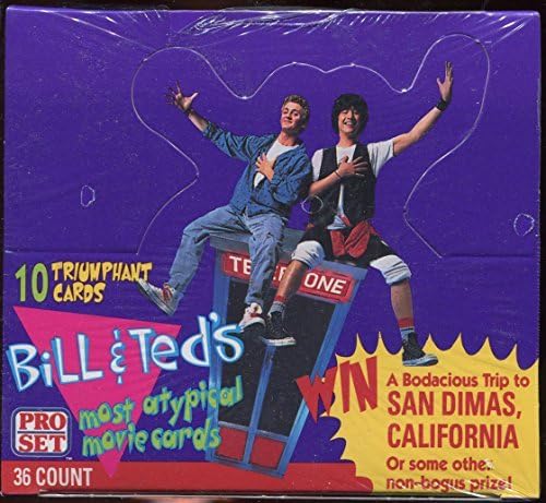 Caixa de cartão de filme mais atípica de Bill & Ted com 36 pacotes