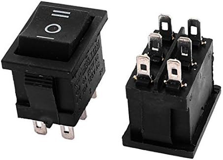 Interruptores de parede Aexit 5 pcs AC 250V 6A 125V 10A 6 Terminais DPDT ON/OFF/ON ON BOOK ROGHER SUGHTER SWITCH