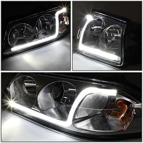 Dinastia automática Par de alojamento cromado LED LED LED DRL Lâmpadas de farol compatíveis com Chevy Impala