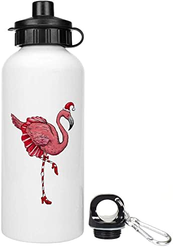 Azeeda 400ml 'natal flamingo' garota de água / bebidas reutilizáveis