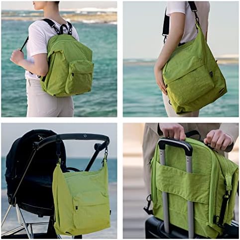 Uma bolsa de fraldas de designer da dupla, nylon clássico, maçã grande, verde