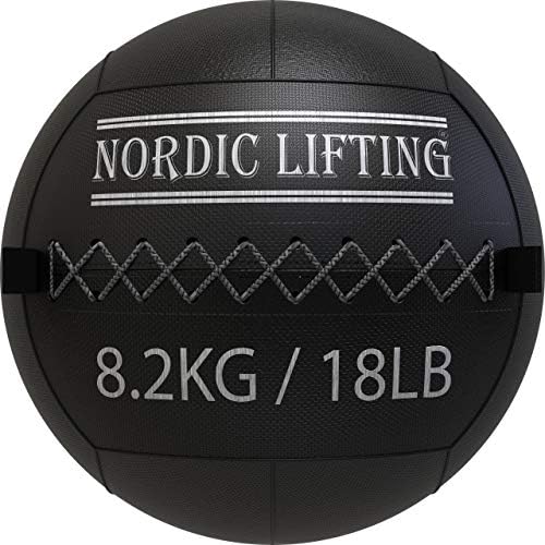 Bola de parede de elevação nórdica 18 lb pacote com sapatos Venja tamanho 11 - preto vermelho