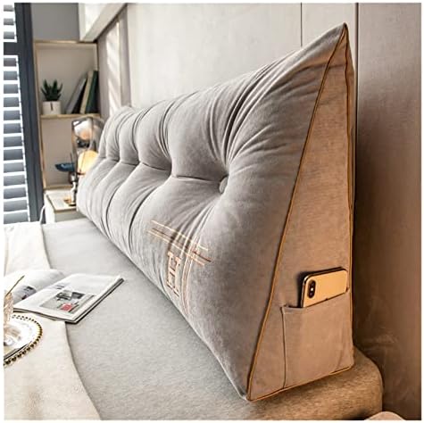 EEBI Removível Casagem Velinha de Cordeira Villow Triangular Backrest Pillow para um sofá macio de casal Leitura