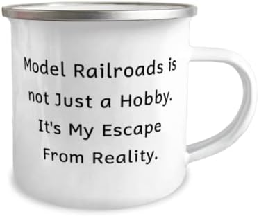 Presentes de ferrovias modelo fofas, modelos de ferrovias não é apenas um hobby. É minha caneca de campista