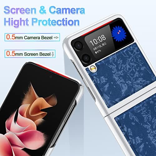 Caso para Galaxy Z Flip 3 5G, padrão de casca compatível com capa Samsung Flip Z 3, Lightweight de desgaste