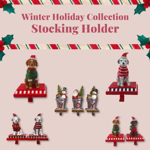 Hora confortável 8 '' Polyresin Christmas Tree Stocking para decoração de Natal, ouro e prateada, coleção de férias