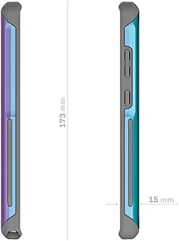 GHOSTEK Atomic Slim Samsung Galaxy S23 Caixa de telefone Ultra com traseiro transparente e iridescente para
