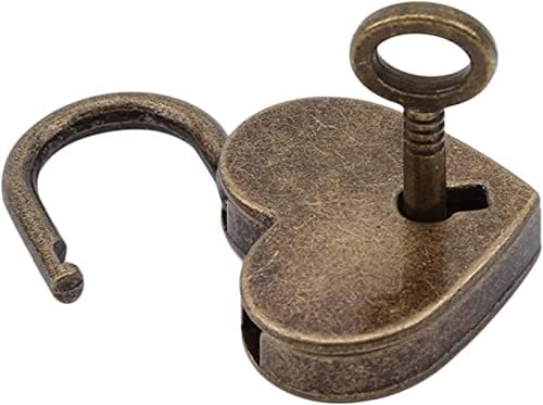 Mini cadeado de cadeado de cadeado antigo trava pequena com chave