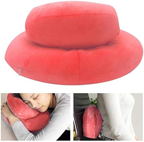 Travesseiro de sono asixxsix, travesseiro de viagem confortável dobrável e suave respirável para o escritório