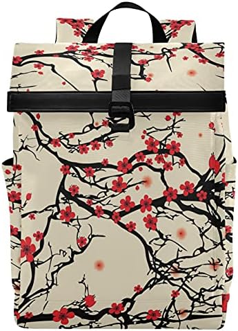 Alaza japonês flor de cerejeira sakura vintage grande laptop backpack bolsa para homens homens à prova