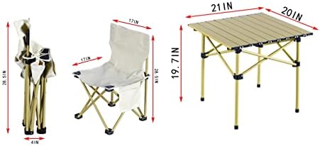Cadeira de acampamento ao ar livre para adultos Baisrgs, mesa de piquenique e cadeira, dobrável e