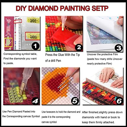 Kit de pintura de diamante 5D DIY para adultos/crianças/iniciantes broca completa arte diamante tamanho