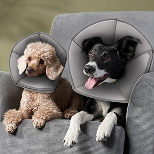 Cone de cão Chichome macio para cães e gatos após a cirurgia de colarinho ajustável de colarinho eletrônico