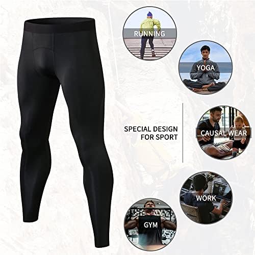 Calças de compactação cargfm para meias de basquete masculino Leggings ioga Running Sports Workout BaseLayer