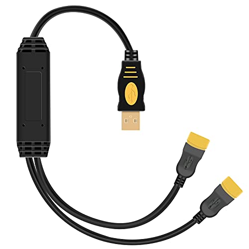 Splitters USB, FaoTur USB Splitter Y Cabo 1 Macho a 2 Adaptador de Extensão do cabo de alimentação do