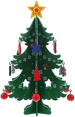 Árvore de natal do Doitool 1pc para mesa decorativa 3d árvore de Natal Feliz Natal Tree Modelo