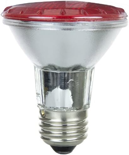 Sunlite 50Par20/hal/fl/r 50 watts halogen par20 refletor bulbo, vermelho