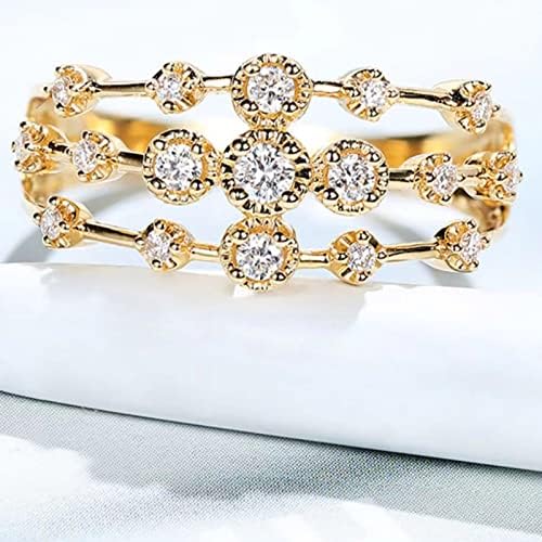 Vefsu moda feminina diamante o anel de zircão de zircão de zircão de dedo dedo anel de dedo do