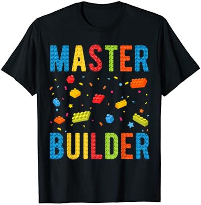Camiseta de Bloco de Construção para Crianças de Construção Mestre