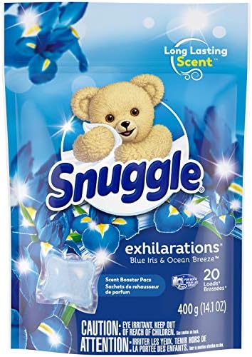 Snuggle Thilarations in Wash Leundry Scent Booster Pacs, Blue Iris & Ocean Breeze, 20 contagem