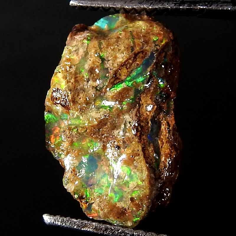 Jewelgemscraft ™ 02.71cts. Pedra opala crua de incêndio, áspera natural, cristais de pedras preciosas, rocha