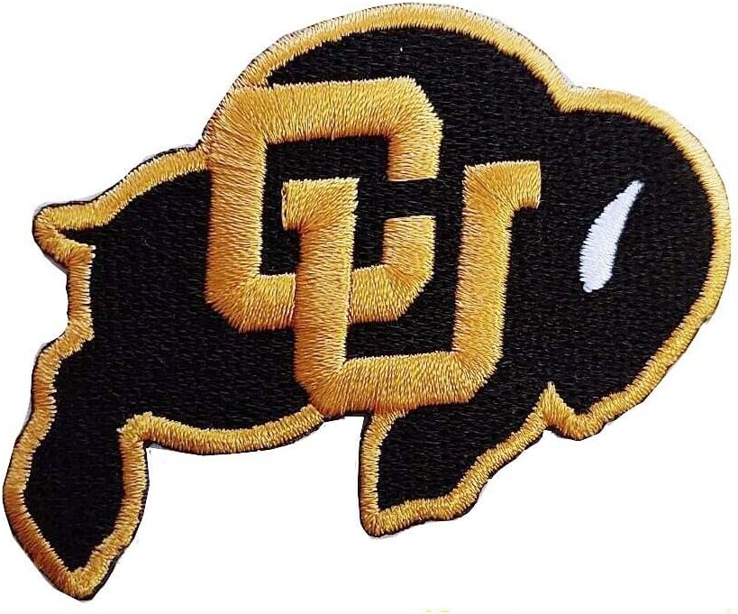 Kanin Cu-Buffaloes-College-Football Ferro em patches bordados de patches em apliques de jeans, chapéus, sacos