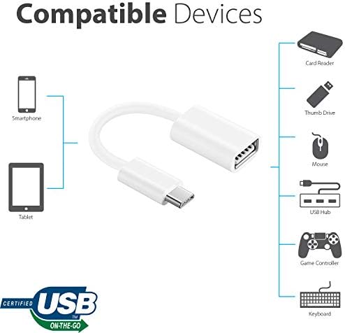 Adaptador OTG USB-C 3.0 Compatível com o seu Philips BT2003BK/97 para funções de uso múltiplo rápido,