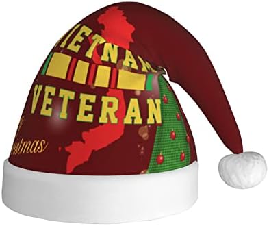 Veterano do Vietnã Funny Adults Plexh Santa Hat chapéu de Natal para mulheres e homens chapéu de férias de natal