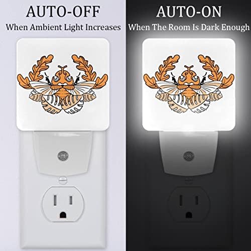 Rodailycay LED Dusk-to-to-Dawn Sensor Lamp, 2 pacotes de plug-in