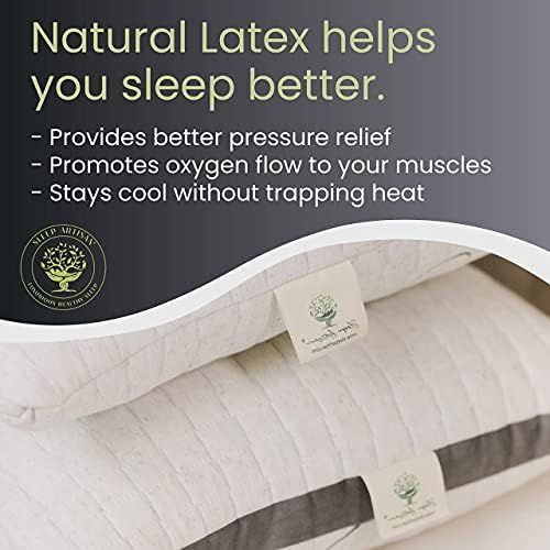 Almofado de dormir lateral artesanal do sono para dor no pescoço e ombro + travesseiro de bambu branco-