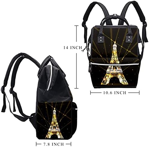 Mochila VBFOFBV Backpack, grandes sacolas unissex, pacote de viagens multiuso para os pais, Paris Eiffel Tower