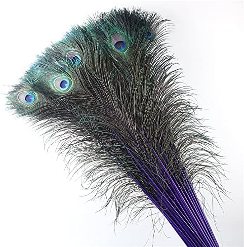 Pumcraft Feather for Craft Beautiful 70cm-80cm/28-32 polegadas Pavalias roxas para acessórios
