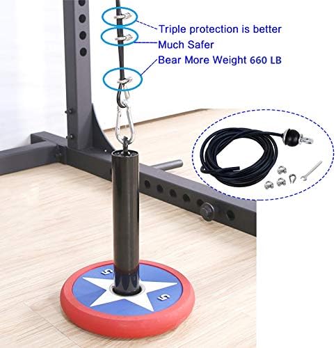 Home Gym Fitness Lat Pulldown Cable Substituição de 78/118/236 de polegada ， Comprimento ajustável