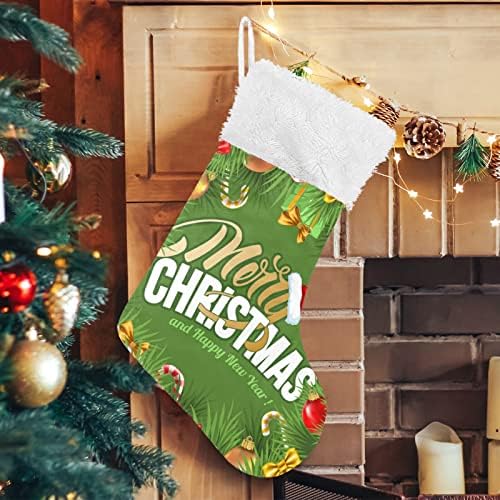 Meias de Natal de Alaza festivas saudações de Natal Classic personalizadas grandes decorações de meia