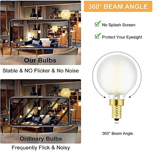 LEOOLS Dimmable G16.5 lâmpadas foscas LED, lâmpada de 4W de 4w 40 watts, 400lm, 3000k brancos