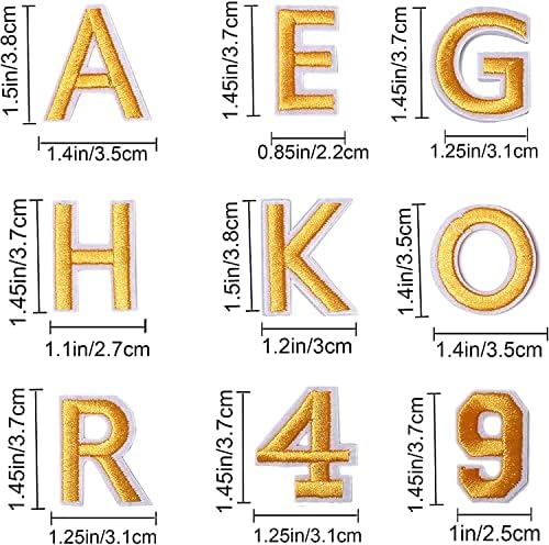 Harsgs 60pcs estilos de estilos aleatórios bordados com letras e números patch