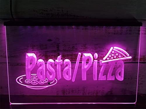 DVTEL Pizzas Pizzas Slice Pasta Shop LED NEON SIGN, Luzes de neon de restaurante de fast food USB Dimn