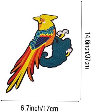 O papagaio de bordados de papagaio colorido motividade apliques costura ou ferro em remendos