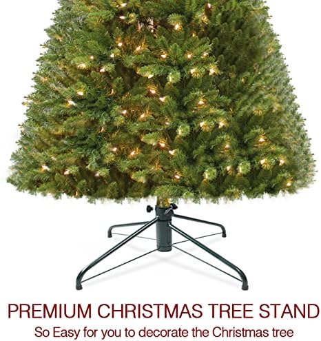OVOV 21,65 Stand da árvore de Natal com rodas Base de Metal de Ferro 4 Feets Decorações de festa