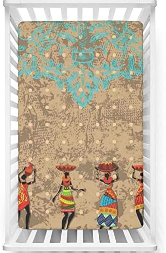 Mini-berço com tema africano, lençóis de berço portáteis, lençóis de berço portáteis de materiais
